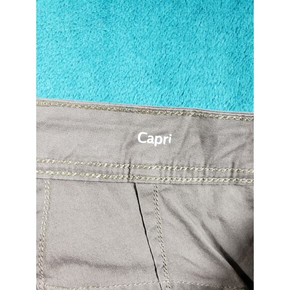 Gloria Vanderbilt Pants Size 16 W Womens Brown Stretch Capri Plus Cargo NWT - Picture 6 of 16